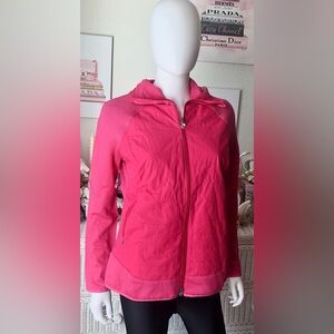 Icebreaker Quantum Hooded Jacket Hybrid Merino Wool Electron Pink Size M NWT